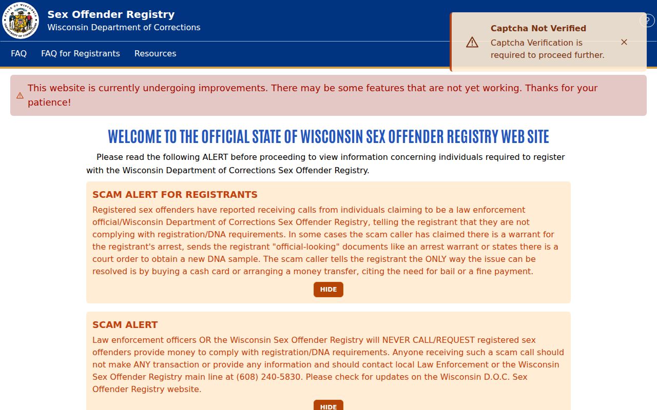 Door County sex offender registry geographic and radius search